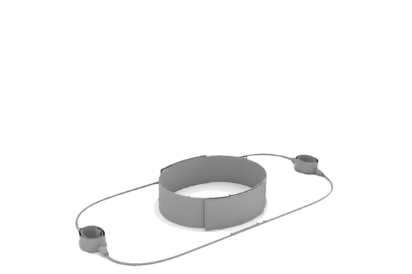 A plain grey resistance band set