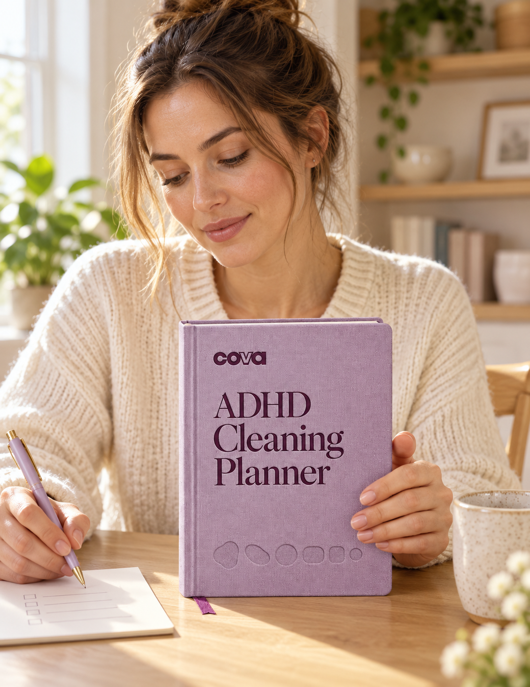 COVA adhd cleaning planner — lifestyle photograph