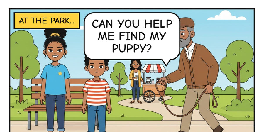 A sample comic page from the story "Your mom sent me to pick you up."