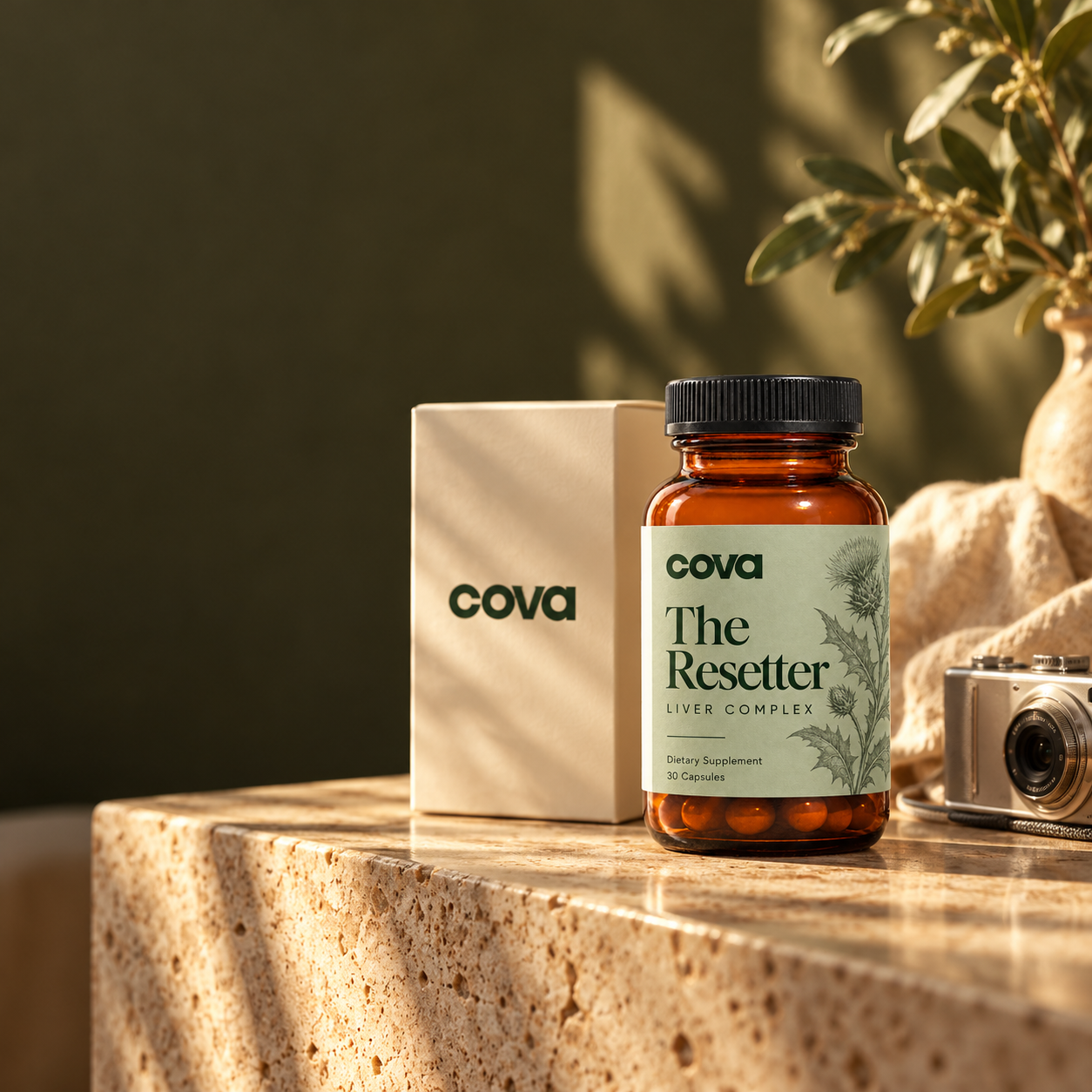 Cova everyday finds with the Sage Botanical Resetter bottle